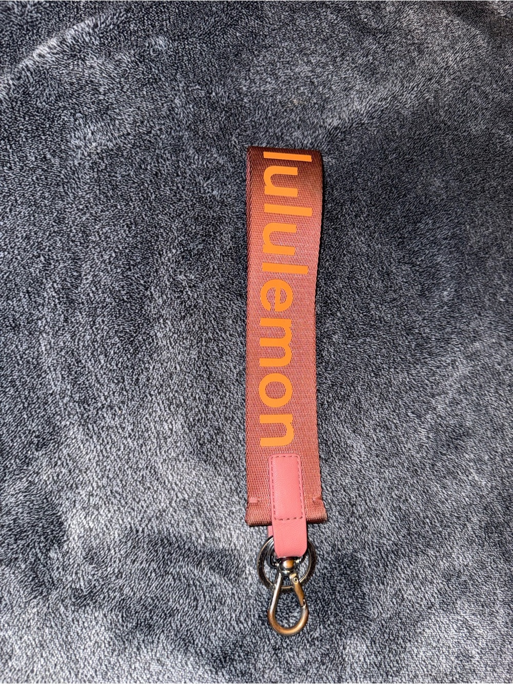 lululemon athletica Coral Wristlet Key Loop with Gold Hardware